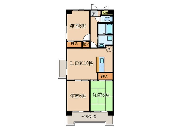 ベストハピネスの物件間取画像